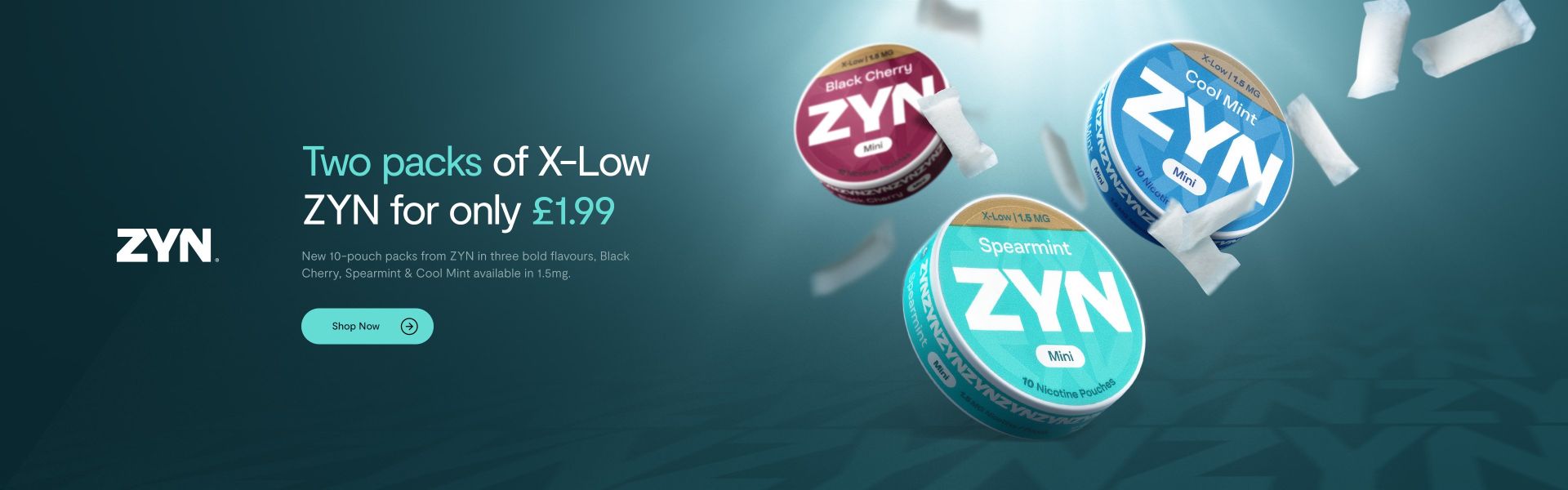 Two packs of 10 pouch X-Low Zyn for £1.99