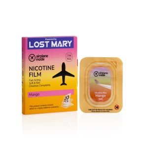 Lost Mary Airplane Mode Mango Nicotine Film Strips & box